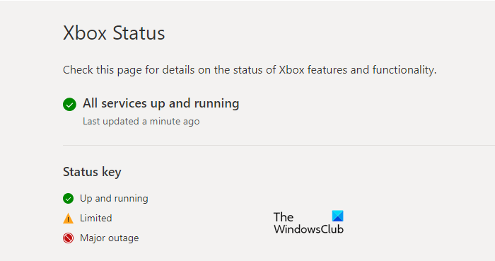Check Xbox service status