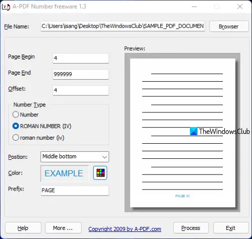 A-PDF Number software