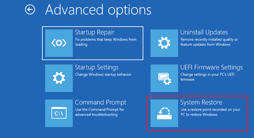 System Restore failed while copying, restoring, mounting Registry