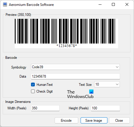 Программное обеспечение для штрих-кодов Aeromium