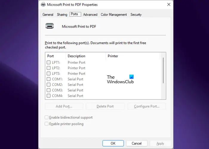 Disable SNMP port for your printer