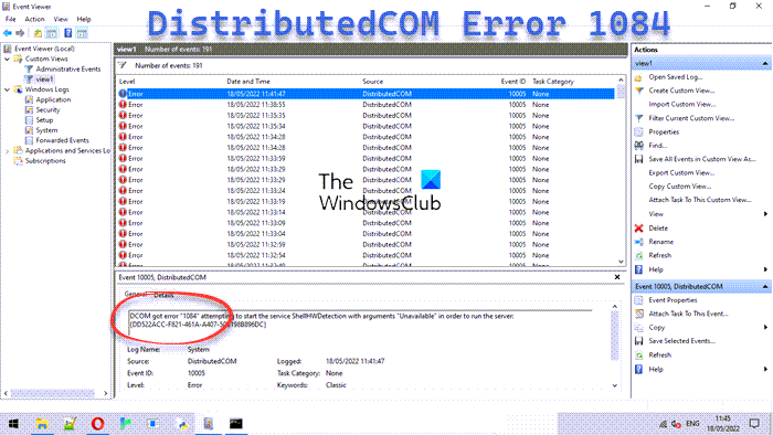 Fix DCOM Error 1084 on Windows 11 10 - 14