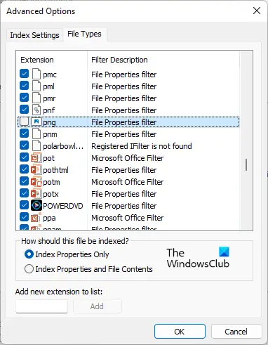 Hide specific files Windows 11 Search