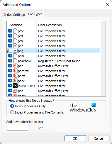 Hide specific files Windows 11 Search