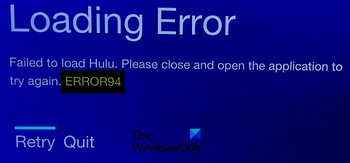 How to fix Hulu error 94 on your streaming device?