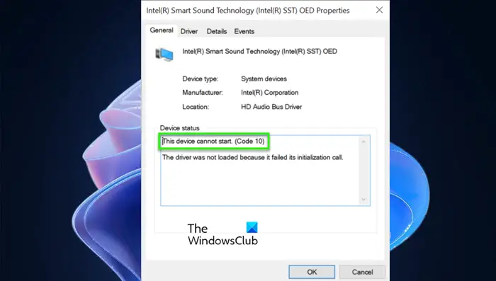 Микрофон Intel SST не работает в Windows 11/10