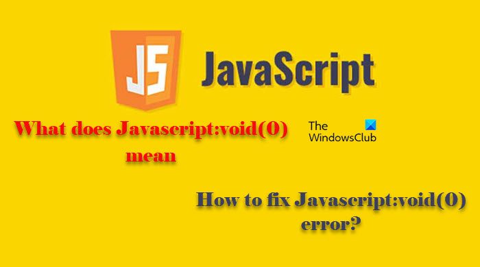 fix Javascript:void(0) error