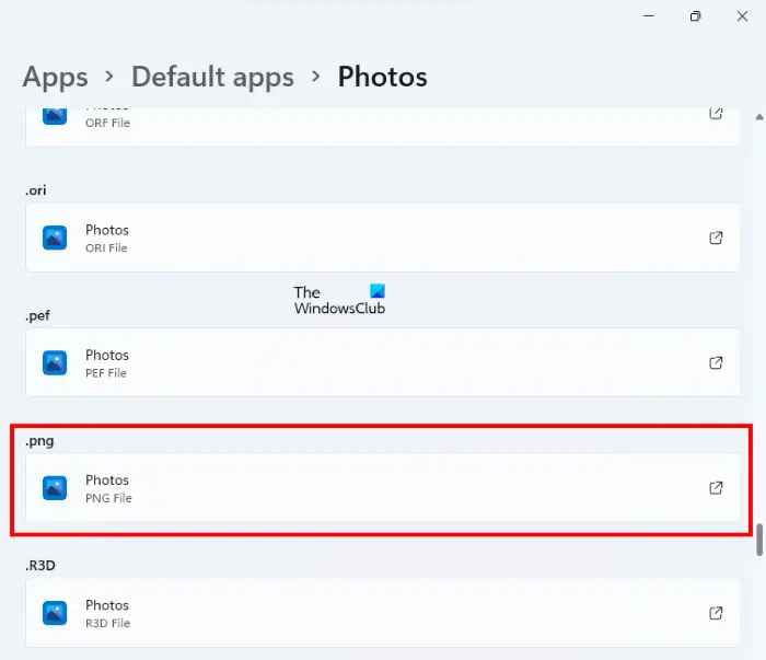 Set default Photos app Windows 11