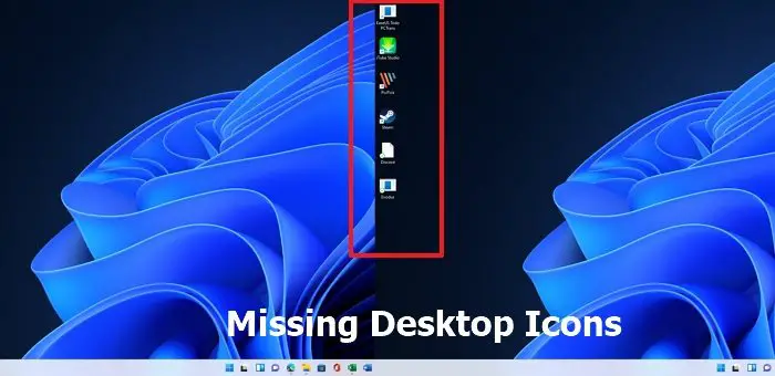 Значки рабочего стола не отображаются в Windows