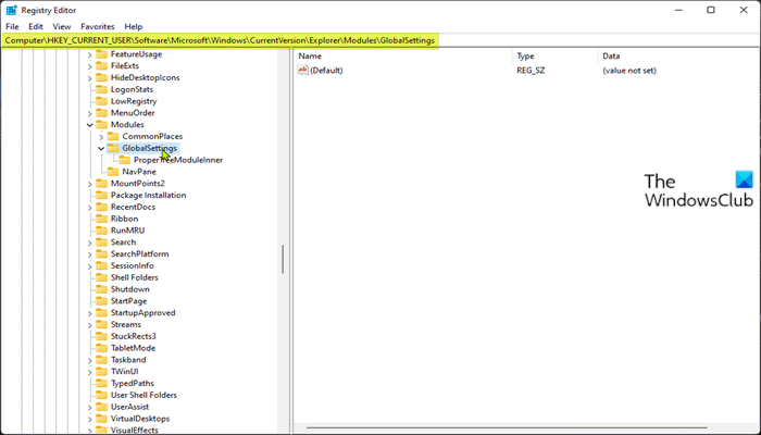 Show or Hide File Explorer Navigation Pane-Registry Editor