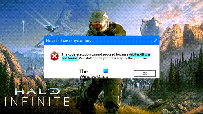 Halo Infinite Arbiter.dll was not found