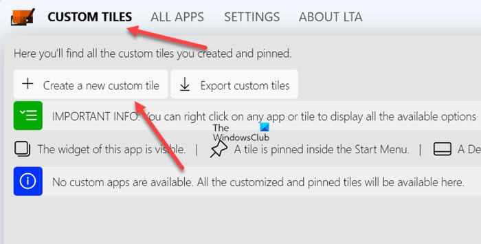 Create Custom Tile