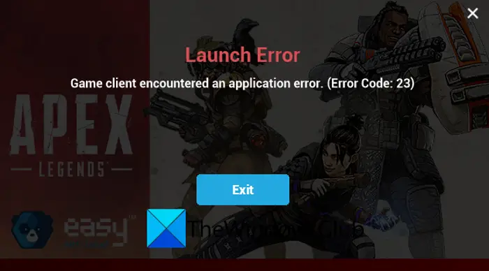 Fix Apex Legends Error Code 23 on PC