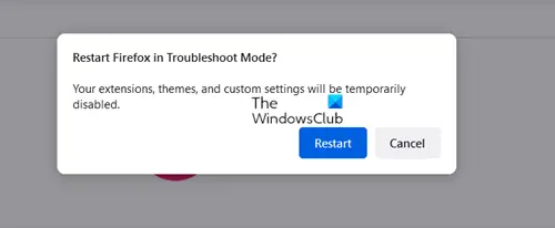Firefox Troubleshoot Mode