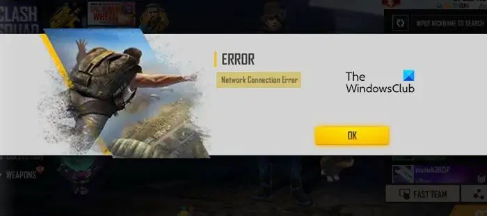Fixed a Free Fire network connection error