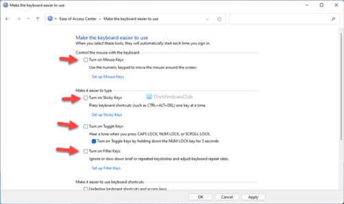 Keyboard making clicking noise and not typing in Windows PC