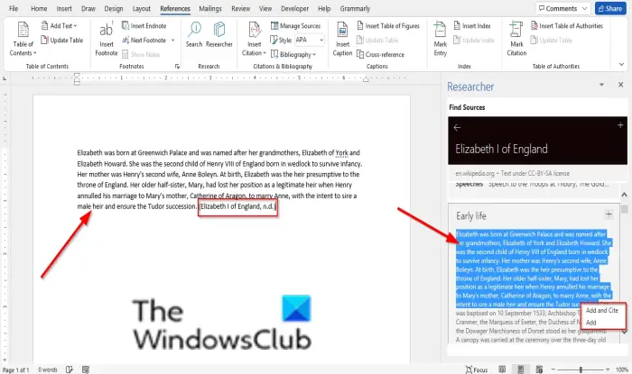 How to use Researcher in Microsoft Word