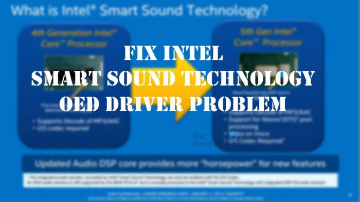 intel smart sound technology oed driver download