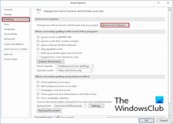 How to enable and disable Auto-capitalization in Word