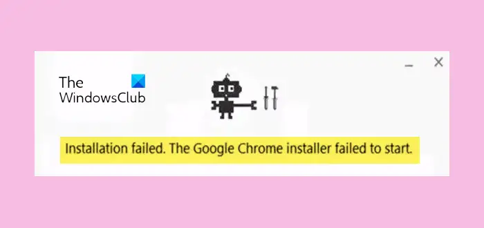 Cannot install Google Chrome on Windows