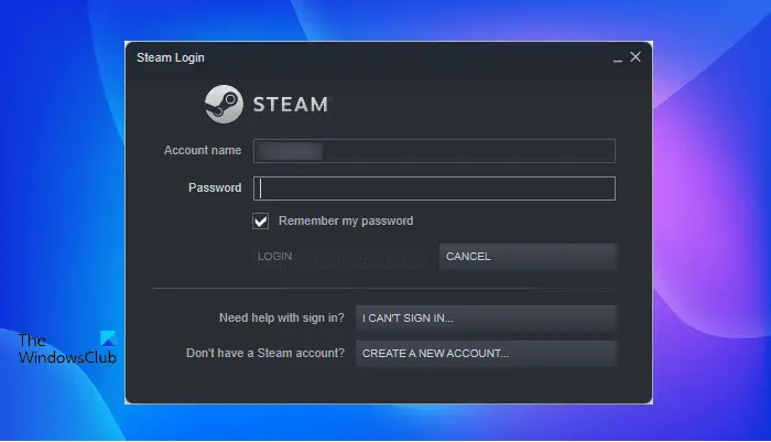 Create new Steam account