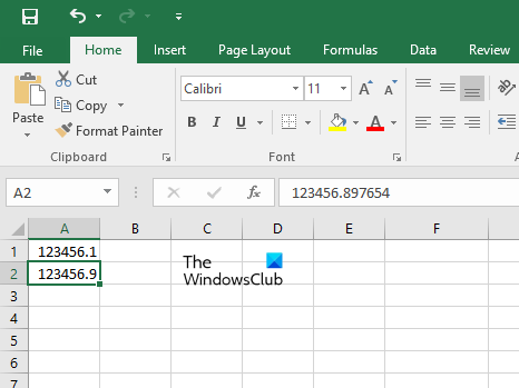 Excel rounds off decimal values