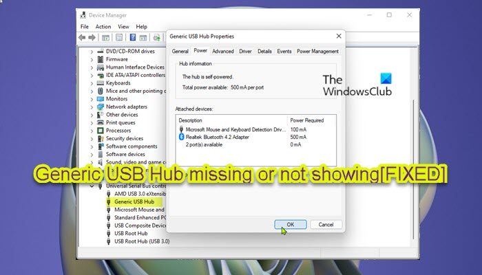 Fix USB missing not in Windows 11/10