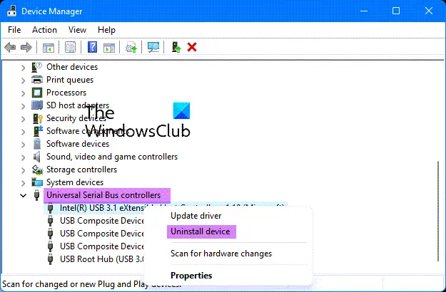 Generic USB Hub missing or not showing