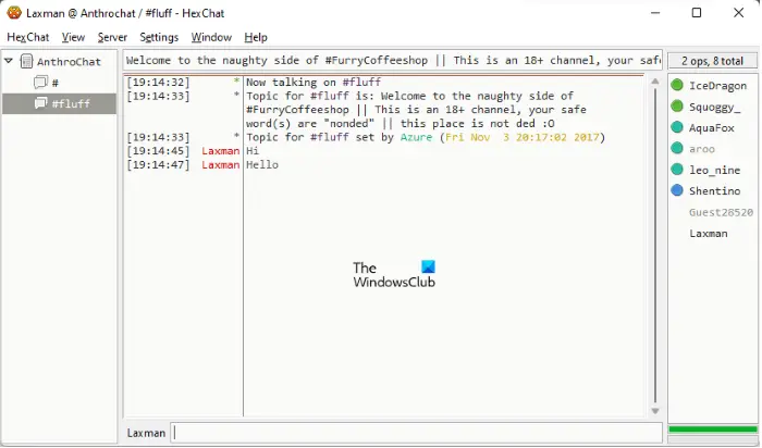 HexChat free IRC Client software