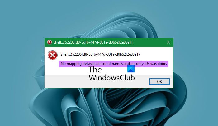 No mapping between account names and security IDs was done