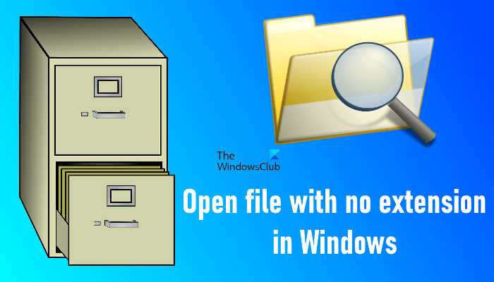 Apri il file senza estensione Windows
