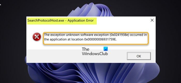 Fix SearchProtocolHost exe Application Error on Windows 11 10 - 88