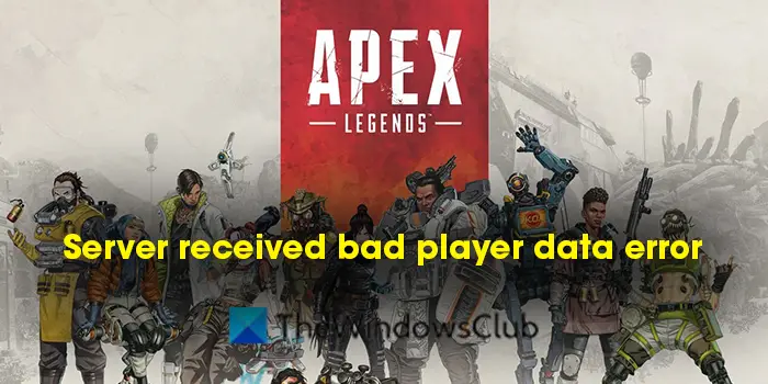 The server received a bad player data error