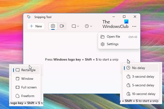 Snipping Tool in Windows