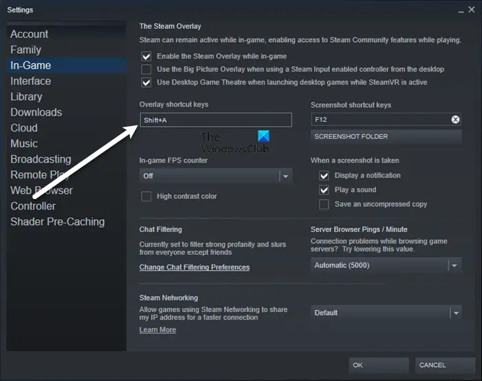 Steam Overlay Shortcut