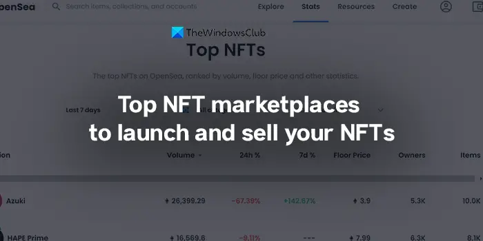 Top NFT marketplaces