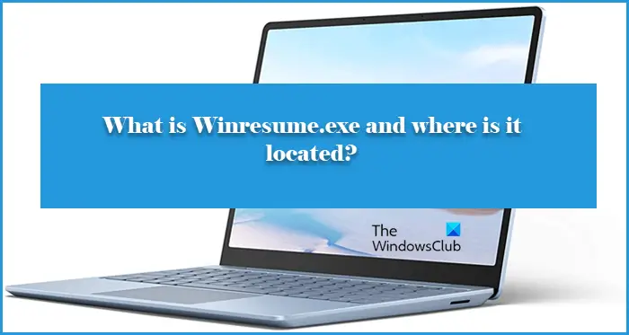 What is Winresume.exe and where is it located?