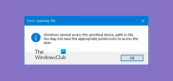 Windows cannot access the specified device