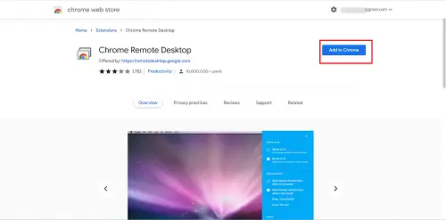 chrome remote desktop extension