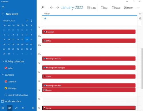 How to use Calendar App in Windows 11 PC