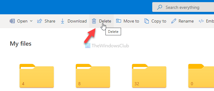 How to remove shared files from OneDrive, Google Drive, Dropbox 
