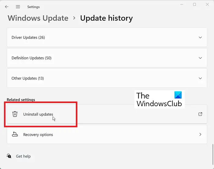 uninstall windows 11 updates