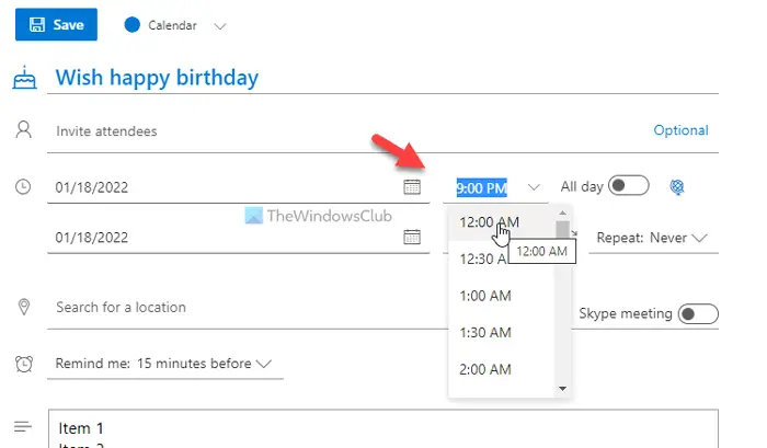 How to use Outlook Calendar as To-Do list app 