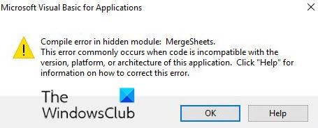 Fix Compile error in hidden module in Excel or Word - 20