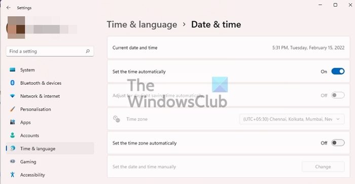 Correct Windows Date Time
