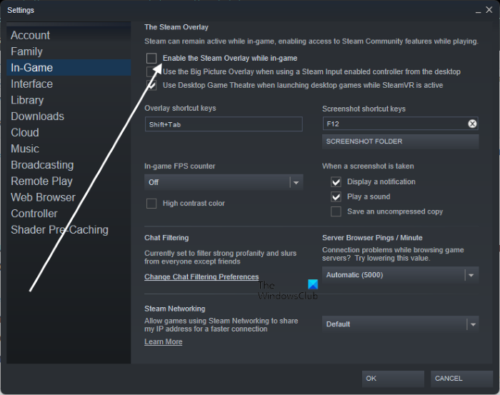 Disable Steam Overlay