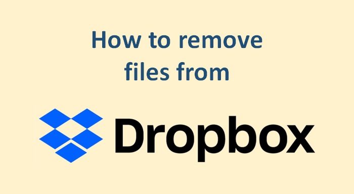 How to remove Files from Dropbox without deleting them