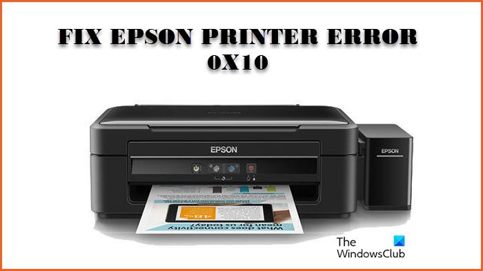 Fix Epson Printer Error 0x10 