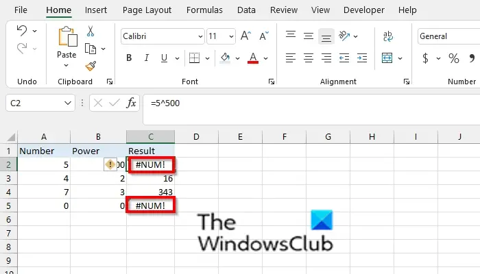 How to remove #NUM error in Excel