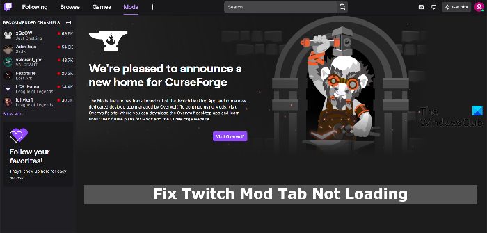 Fix Twitch Mods Tab not loading